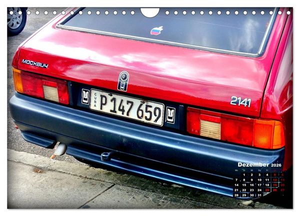 Produktbild: Moskwitsch-2141 - Ein russischer Oldtimer in Kuba (Wandkalender 2026 DIN A4 quer), CALVENDO Monatskalender