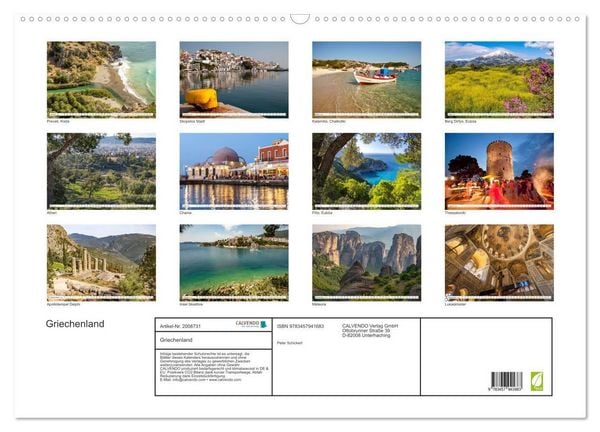 Produktbild: Griechenland (Wandkalender 2026 DIN A2 quer), CALVENDO Monatskalender