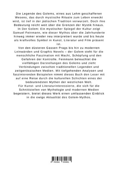 Produktbild: Der Golem: Ein mystischer Spiegel der Kultur