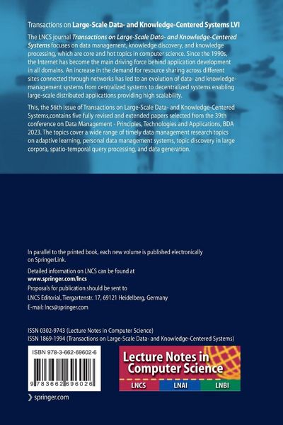 Produktbild: Transactions on Large-Scale Data- and Knowledge-Centered Systems LVI