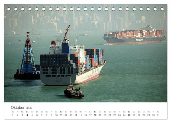 Produktbild: Faszination Schifffahrt &ndash; An Bord um die Welt (Tischkalender 2026 DIN A5 quer), CALVENDO Monatskalender