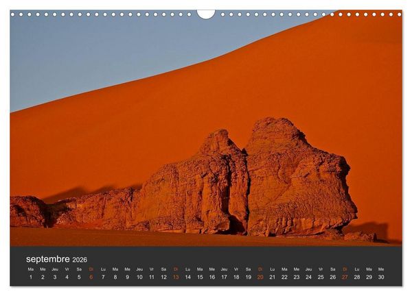 Produktbild: LE SAHARA L'Alg&eacute;rie du Sud (Calendrier mural 2026 DIN A3 vertical), CALVENDO calendrier mensuel