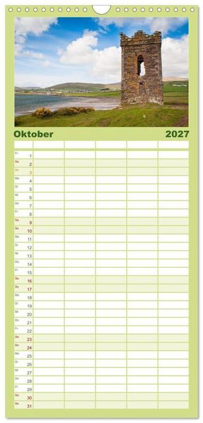 Produktbild: Familienplaner 2027 - Irland. Wild Atlantic Views. mit 5 Spalten (Wandkalender, 21 x 45 cm) CALVENDO