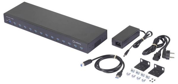 Produktbild: Renkforce RF-6677282 USB-Hub 13 Port USB-A USB 3.2 Gen2 10 GBit/s f&uuml;r industrielle Anwendungen, Rackmontage m&ouml;glich