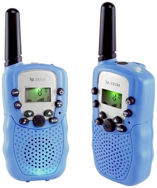 X4-TECH Walkie Talkie 2er Set blau