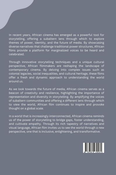 Produktbild: African Film: A Subaltern Lens on Power, Identity, and the Future of Media