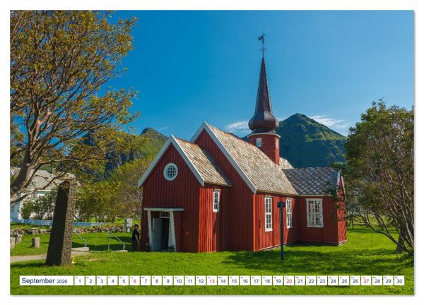 Produktbild: Lofoten Vester&aring;len (hochwertiger Premium Wandkalender 2026 DIN A2 quer), Kunstdruck in Hochglanz