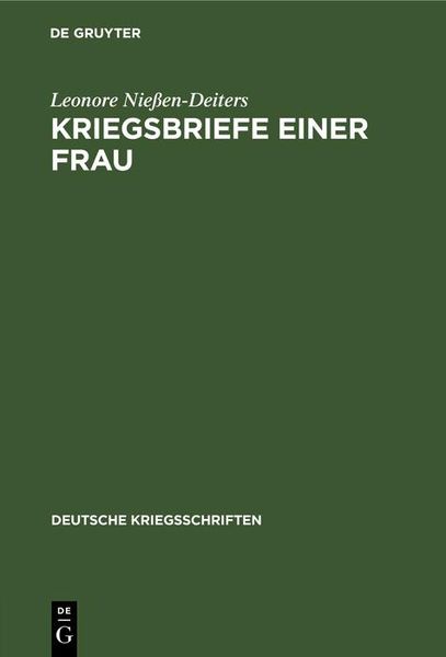 Produktbild: Kriegsbriefe einer Frau