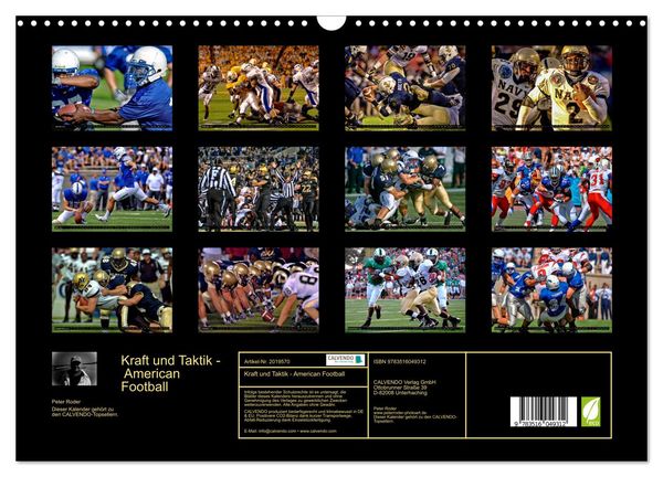 Produktbild: Kraft und Taktik - American Football (Wandkalender 2026 DIN A3 quer), CALVENDO Monatskalender