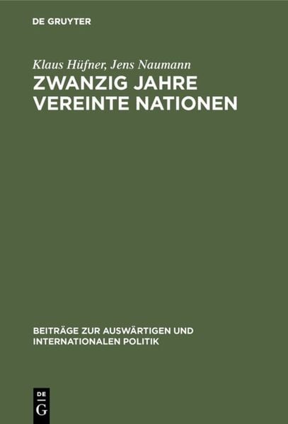 Produktbild: Zwanzig Jahre Vereinte Nationen