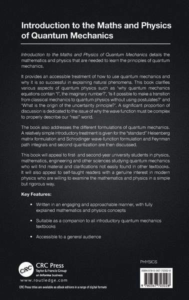 Produktbild: Introduction to the Maths and Physics of Quantum Mechanics