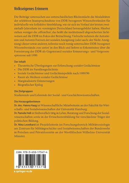 Produktbild: Volkseigenes Erinnern