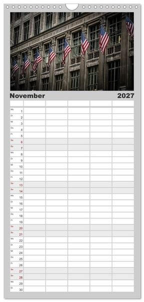 Produktbild: Familienplaner 2027 - New York Shoots mit 5 Spalten (Wandkalender, 21 x 45 cm) CALVENDO