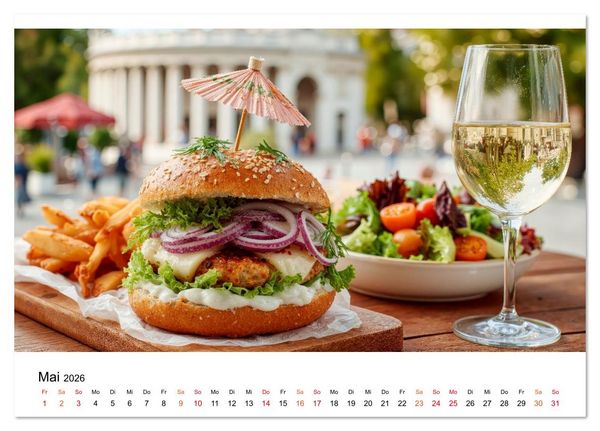 Produktbild: Fastfood einfach lecker (Tischkalender 2026 DIN A5 quer), CALVENDO Monatskalender