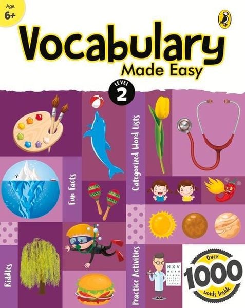Produktbild: Vocabulary Made Easy Level 2: Fun, Interactive English Vocab Builder, Activity & Practice Book with Pictures for Kids 6+, Collection of 1000+ Everyday Words Fun Facts, Riddles for Children, Grade 2