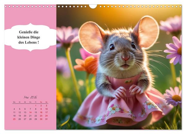 Produktbild: Tierische Herzensbrecher - Charmante Tiere mit ihren Botschaften (Wandkalender 2026 DIN A3 quer), CALVENDO Monatskalender
