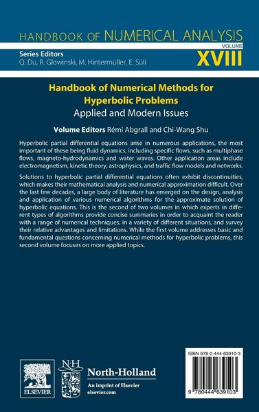 Produktbild: Handbook of Numerical Methods for Hyperbolic Problems