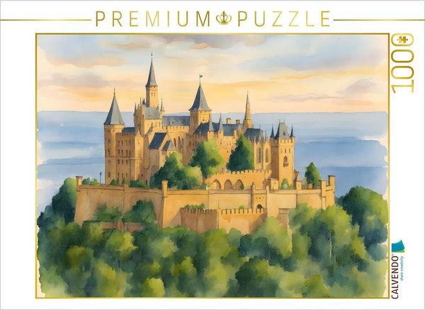 CALVENDO Puzzle Burg Hohenzollern | 1000 Teile Lege-Größe 64x48cm Foto-Puzzle für glückliche Stunden