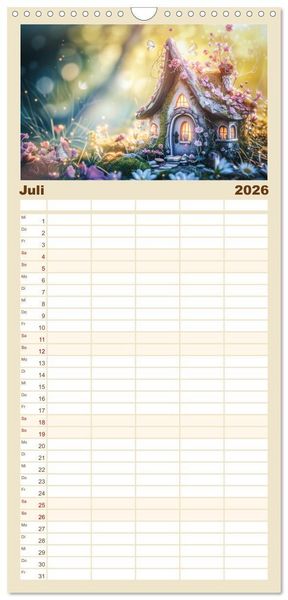 Produktbild: Familienplaner 2026 - Zauberhafte Waldmomente mit 5 Spalten (Wandkalender, 21 x 45 cm) CALVENDO