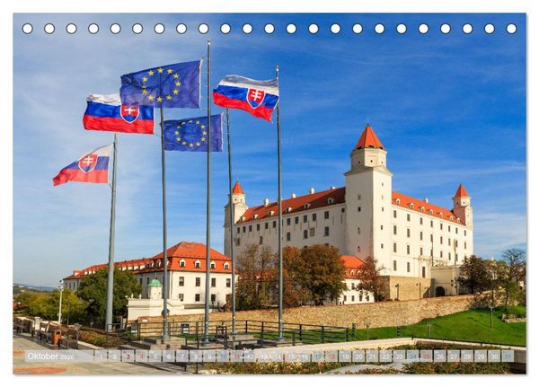Produktbild: Zauberhaftes Bratislava - Entz&uuml;ckende Hauptstadt der Slowakai an der Donau (Tischkalender 2026 DIN A5 quer), CALVENDO Monatskalender