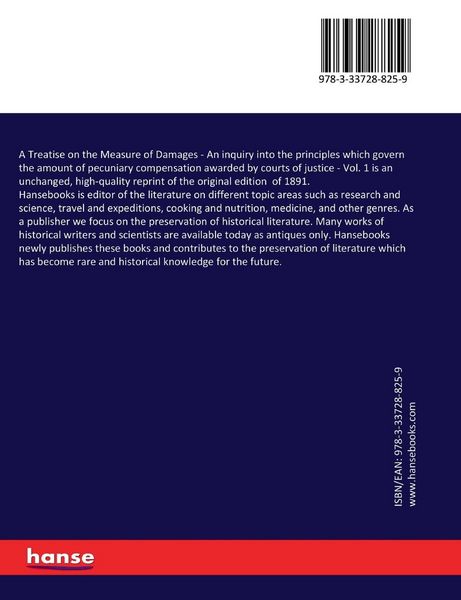 Produktbild: A Treatise on the Measure of Damages