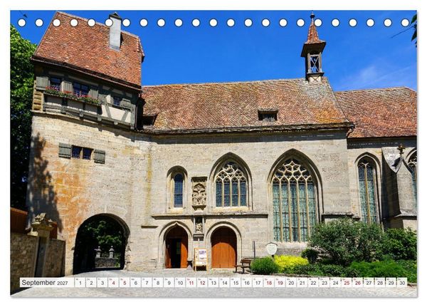 Produktbild: Rothenburg ob der Tauber. Sehensw&uuml;rdigkeiten. (Tischkalender 2027 DIN A5 quer), CALVENDO Monatskalender