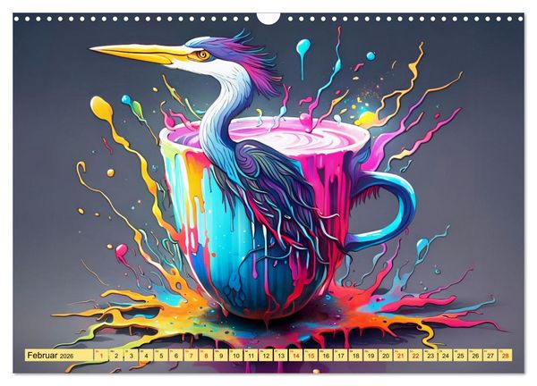 Produktbild: Tierische Kaffeestunden (Wandkalender 2026 DIN A3 quer), CALVENDO Monatskalender