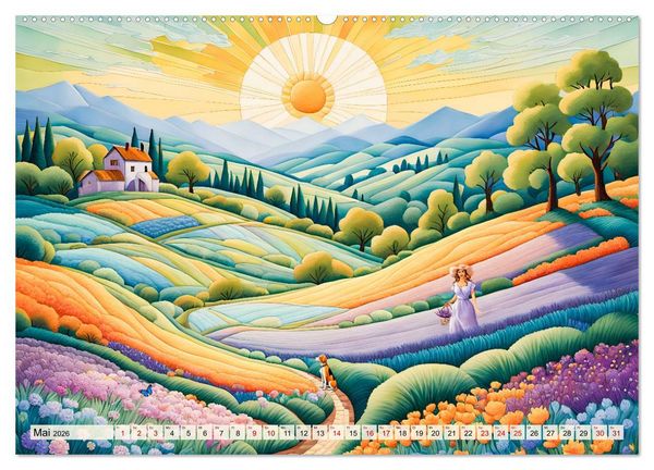 Produktbild: Pfade zum Horizont - Pastelltr&auml;ume der Natur in allen Jahreszeiten (Wandkalender 2026 DIN A2 quer), CALVENDO Monatskalender