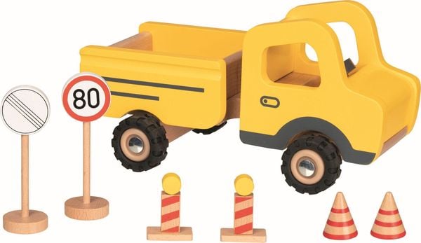 Produktbild: Baustellenfahrzeug mit Verkehrsschildern