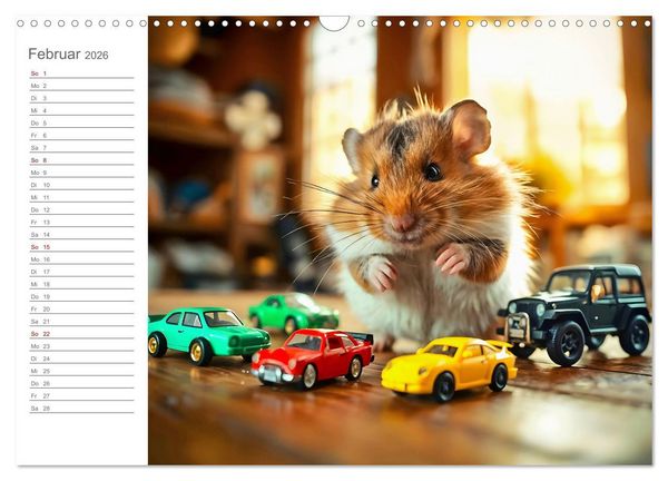 Produktbild: Spielzeit mit Schnuffel - Ein Hamster im Spielzeugparadies (Wandkalender 2026 DIN A3 quer), CALVENDO Monatskalender