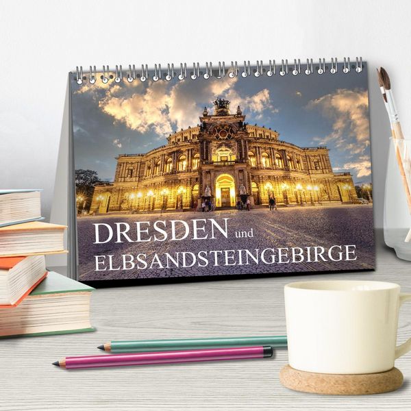 Produktbild: Dresden und Elbsandsteingebirge (Tischkalender 2026 DIN A5 quer), CALVENDO Monatskalender