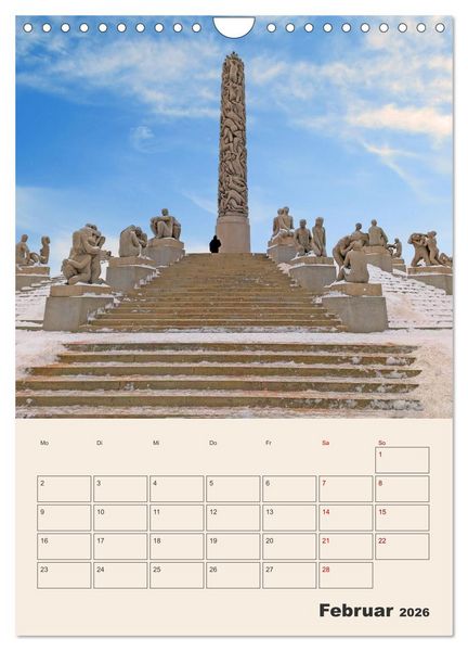 Produktbild: Winterliches Oslo - Terminplaner (Wandkalender 2026 DIN A4 hoch), CALVENDO Monatskalender