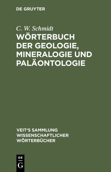 Produktbild: W&ouml;rterbuch der Geologie, Mineralogie und Pal&auml;ontologie