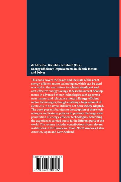 Produktbild: Energy Efficiency Improvements in Electric Motors and Drives