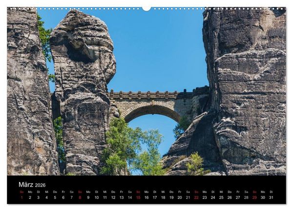 Produktbild: S&auml;chsische Schweiz (Wandkalender 2026 DIN A2 quer), CALVENDO Monatskalender