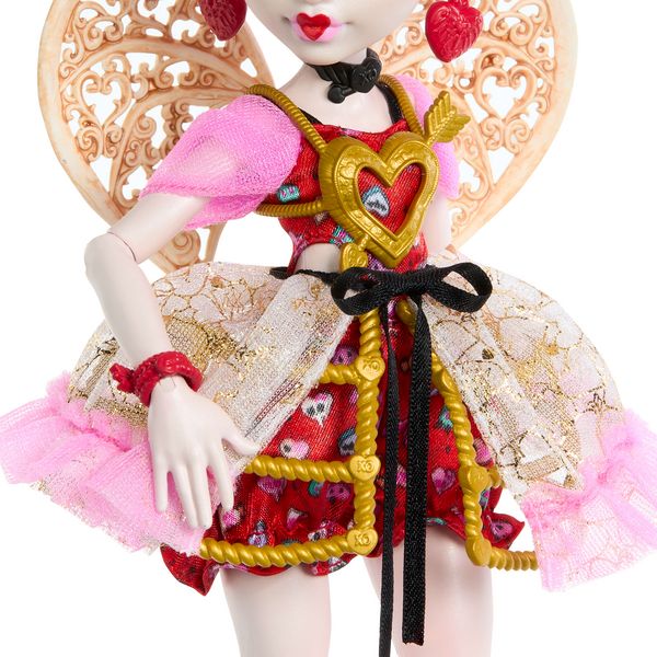 Produktbild: Monster High Scary Sweet Birthday Cupid Asteria-Puppe im Partykleid mit Ballon und Geschenk