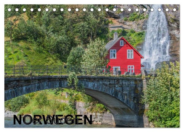 Norwegen - Der Süden (Tischkalender 2026 DIN A5 quer), CALVENDO Monatskalender