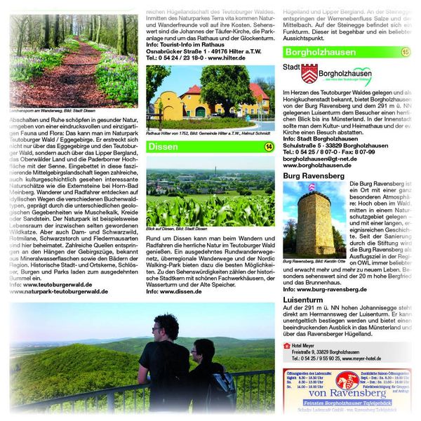 Produktbild: Publicpress Leporello Wanderkarte Hermannsweg, Rheine, Leopoldstal 1:25.000