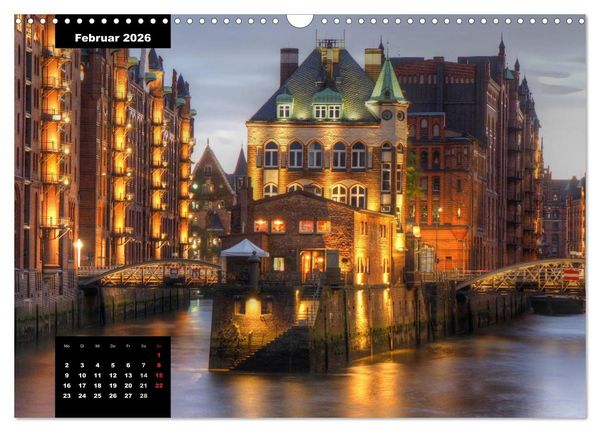 Produktbild: City Lights - Lichter der Nacht (Wandkalender 2026 DIN A3 quer), CALVENDO Monatskalender
