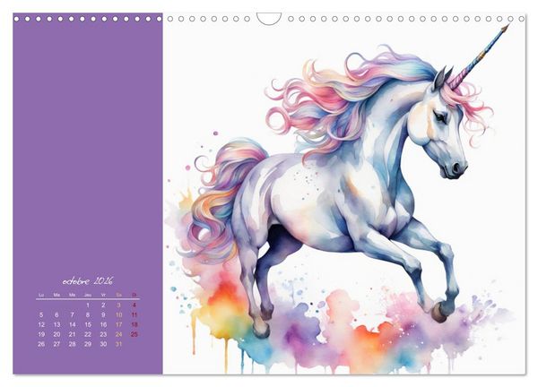 Produktbild: Les licornes (Calendrier mural 2026 DIN A3 vertical), CALVENDO calendrier mensuel