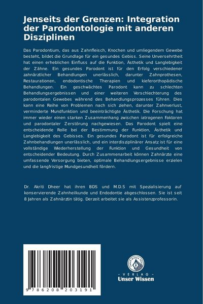 Produktbild: Jenseits der Grenzen: Integration der Parodontologie mit anderen Disziplinen