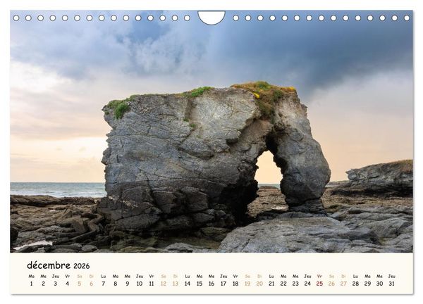 Produktbild: Rochers et mer (Calendrier mural 2026 DIN A4 vertical), CALVENDO calendrier mensuel