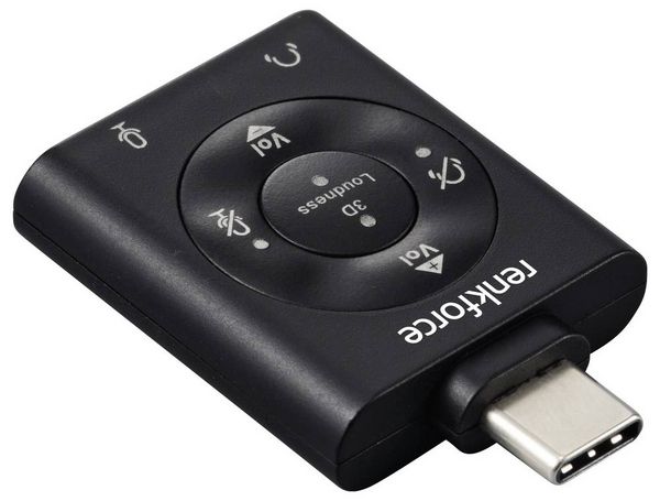 Produktbild: Renkforce USB-C&reg;, Audio Adapter [1x USB-C&reg; Stecker - 1x Mikrofon (3.5 mm Klinke), Kopfh&ouml;rer (3.5 mm Klinke)] RF-SGA-171