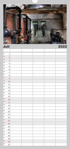 Produktbild: Familienplaner Lost Places in Deutschland (Wandkalender 2022 , 21 cm x 45 cm, hoch)