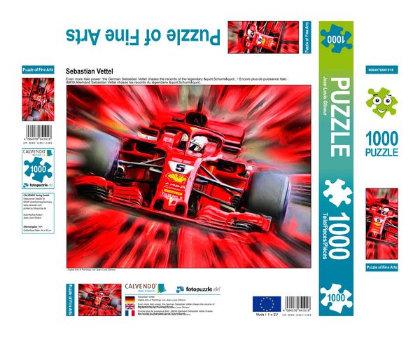 Produktbild: CALVENDO Puzzle Sebastian Vettel 1000 Teile Lege-Gr&ouml;&szlig;e 640 x 480 cm Foto-Puzzle Bild von Jean-Louis Glineur