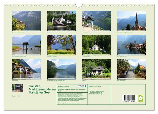 Produktbild: Hallstatt, Marktgemeinde am Hallst&auml;tter See (Wandkalender 2026 DIN A3 quer), CALVENDO Monatskalender