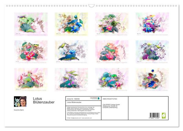 Produktbild: Lotus Bl&uuml;tenzauber (Wandkalender 2026 DIN A2 quer), CALVENDO Monatskalender