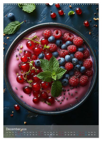 Produktbild: Smoothie Bowl Bliss (High Quality Premium Wall Calendar 2026 DIN A2 portrait),CALVENDO 12 Month Wall Calendar