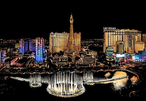 Produktbild: Figured'Art Kratzbild A3 Las Vegas