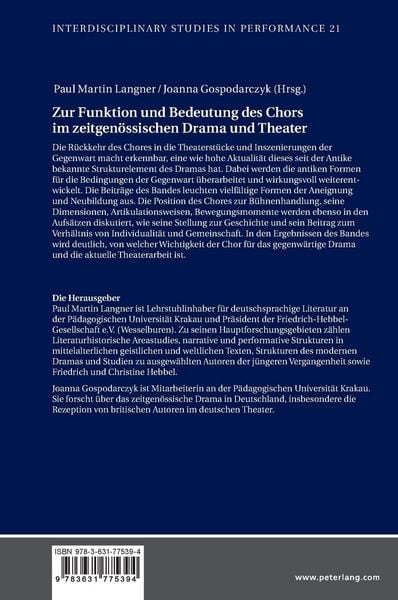 Produktbild: Zur Funktion und Bedeutung des Chors im zeitgen&ouml;ssischen Drama und Theater